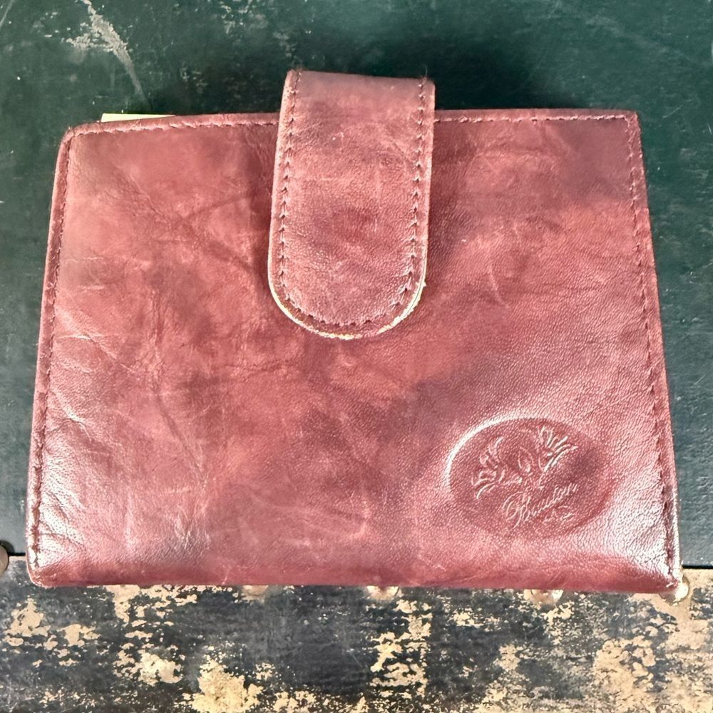 Vintage Buxton Red Genuine Leather Wallet